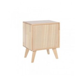 Comodino Home ESPRIT Legno Metallo Rattan 40 x 30 x 48 cm