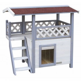 Stallo Kerbl Lodge Ontario Grigio 77 x 50 x 73 cm Gatto Legno