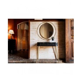 Specchio da parete Alexandra House Living Dorato 91 x 2 x 91 cm Cerchi