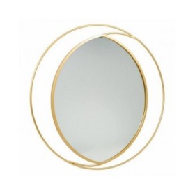 Specchio da parete Alexandra House Living Dorato 91 x 2 x 91 cm Cerchi