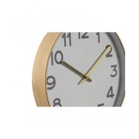 Orologio da Parete Home ESPRIT Bianco Dorato PVC 30 x 4 x 30 cm (2 Unità)