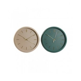Orologio da Parete Home ESPRIT Verde Rosa PVC Moderno 30 x 4 x 30 cm (2 Unità)
