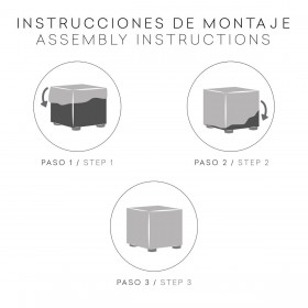 Cover per puff Eysa JAZ Grigio 100 x 65 x 100 cm