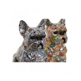 Statua Decorativa Home ESPRIT Multicolore Cane Mediterraneo 10 x 13 x 16 cm (2 Unità)