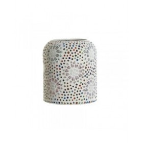 Lampada da tavolo DKD Home Decor Bianco Multicolore Alluminio Cristallo 40 W 220 V 15 x 15 x 18 cm