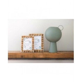 Cornice Portafoto Home ESPRIT Bianco Marrone Cristallo Legno di mango 21 x 3 x 26 cm