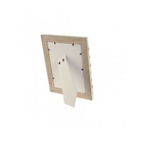Cornice Portafoto Home ESPRIT Bianco Marrone Cristallo Legno di mango 21 x 3 x 26 cm