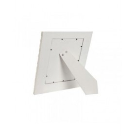 Cornice Portafoto Home ESPRIT Bianco Cristallo Legno MDF 37 x 1,5 x 37 cm