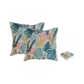 Set di cuscini Home ESPRIT Giungla 45 x 5 x 45 cm (2 Unità)