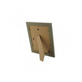 Cornice Portafoto Home ESPRIT Nero Verde Naturale Cristallo Legno MDF Scandinavo 26,5 x 2 x 31,5 cm (2 Unità)