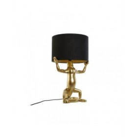 Lampada da tavolo Home ESPRIT Nero Dorato Resina 50 W 220 V 31 x 28 x 50 cm (2 Unità)