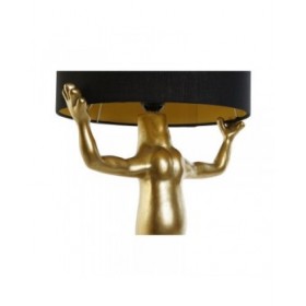 Lampada da tavolo Home ESPRIT Nero Dorato Resina 50 W 220 V 31 x 28 x 50 cm (2 Unità)