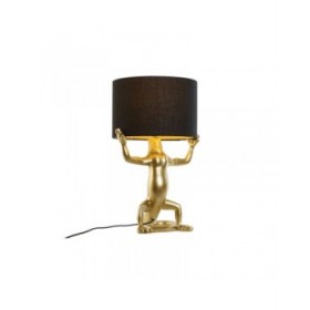 Lampada da tavolo Home ESPRIT Nero Dorato Resina 50 W 220 V 31 x 28 x 50 cm (2 Unità)