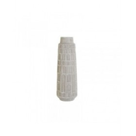 Vaso Home ESPRIT Bianco Resina 18 x 18 x 52 cm