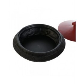 Vaso Home ESPRIT Nero Rosso Resina Orientale 28 x 28 x 15 cm