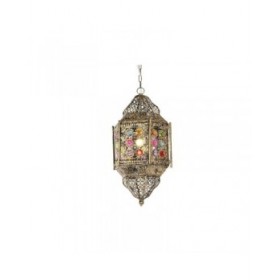Lampadario Home ESPRIT Multicolore Dorato Metallo 50 W 29 x 26 x 105 cm
