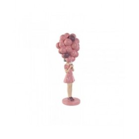 Statua Decorativa Home ESPRIT Rosa Malva chica 11 x 11,7 x 32 cm
