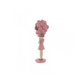 Statua Decorativa Home ESPRIT Rosa Malva chica 11 x 11,7 x 32 cm