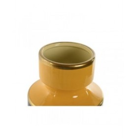 Vaso Home ESPRIT Giallo Nero Dorato Porcellana 14 x 14 x 24,5 cm