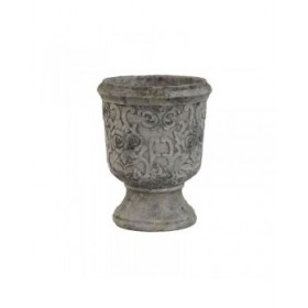 Vaso Home ESPRIT Bianco Grigio Cemento 22 x 22 x 29 cm