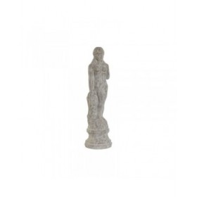 Statua Decorativa Home ESPRIT Grigio Donna Romantico Finitura invecchiata 17 x 17 x 61 cm
