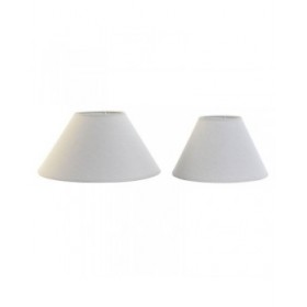 Paralume Home ESPRIT Lino Metallo 45 x 45 x 21 cm (2 Unità)