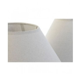 Paralume Home ESPRIT Lino Metallo 45 x 45 x 21 cm (2 Unità)