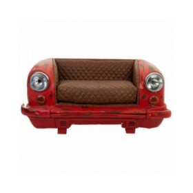 Divano Alexandra House Living Marrone Rosso Macchina 68 x 68 x 157 cm