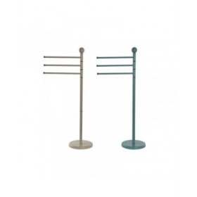 Portasciugamani da Terra Home ESPRIT Beige Turchese Metallo 43 x 22 x 90 cm 2 Unità