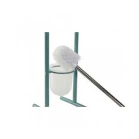 Portarotolo di Carta Igienica Home ESPRIT Bianco Turchese Metallo 30 x 16 x 78,5 cm (2 Unità)