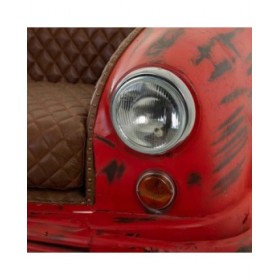 Divano Alexandra House Living Marrone Rosso Macchina 68 x 68 x 157 cm
