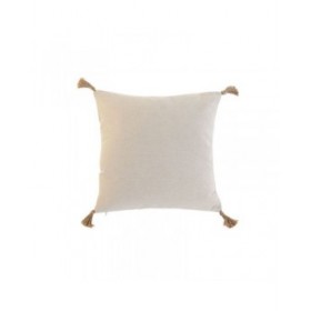 Cuscino Home ESPRIT Beige Naturale Tropicale Boho 45 x 5 x 45 cm