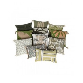 Cuscino Home ESPRIT Beige Naturale Tropicale Boho 45 x 5 x 45 cm
