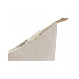 Cuscino Home ESPRIT Beige Naturale Tropicale Boho 45 x 5 x 45 cm
