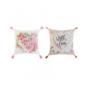 Cuscino Home ESPRIT Romantico 45 x 5 x 45 cm (2 Unità)