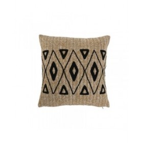 Cuscino Home ESPRIT Nero Naturale 42 x 15 x 42 cm