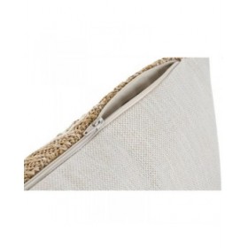 Cuscino Home ESPRIT Bianco Naturale 50 x 15 x 30 cm