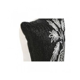 Cuscino Home ESPRIT Bianco Nero Palma 42 x 15 x 42 cm