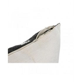 Cuscino Home ESPRIT Bianco Nero Palma 42 x 15 x 42 cm