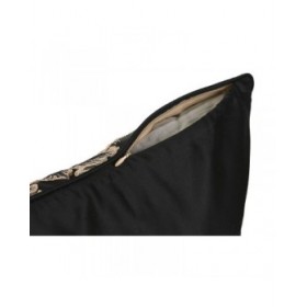 Cuscino Home ESPRIT Nero Dorato 45 x 15 x 45 cm