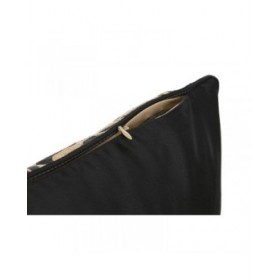 Cuscino Home ESPRIT Nero Dorato 45 x 15 x 45 cm