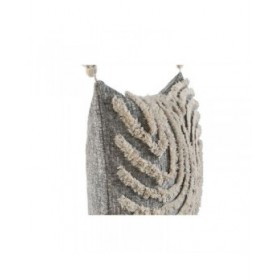Cuscino Home ESPRIT Bianco Grigio Nappe Boho 45 x 15 x 45 cm