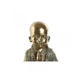 Statua Decorativa Home ESPRIT Dorato Frate Orientale 17 x 13,6 x 21,8 cm