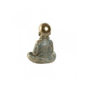 Statua Decorativa Home ESPRIT Dorato Frate Orientale 17 x 13,6 x 21,8 cm