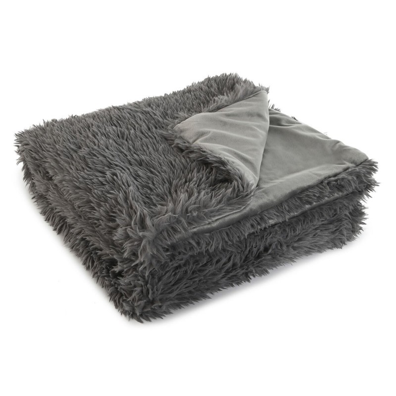 Coperta Home ESPRIT Grigio 130 x 170 cm