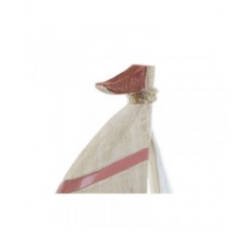 Statua Decorativa Home ESPRIT Azzurro Rosso Naturale Barca a vela 15 x 4,5 x 23,5 cm (2 Unità)