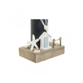 Statua Decorativa Home ESPRIT Azzurro Bianco Rosso 11 x 7,5 x 36,5 cm (2 Unità)