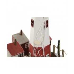 Decorazione luminosa Home ESPRIT Legno Alluminio Faro 20 x 20 x 30,5 cm (2 Unità)