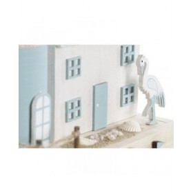 Statua Decorativa Home ESPRIT Azzurro Blu Marino 17 x 8,5 x 30 cm (2 Unità)