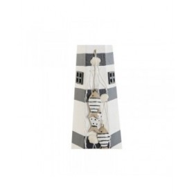 Decorazione luminosa Home ESPRIT Legno Marinaio Faro 14 x 14 x 40 cm (2 Unità)